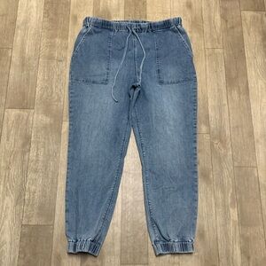 Womens Laurie Felt Denim Drawstring Pull On Jogger Pants